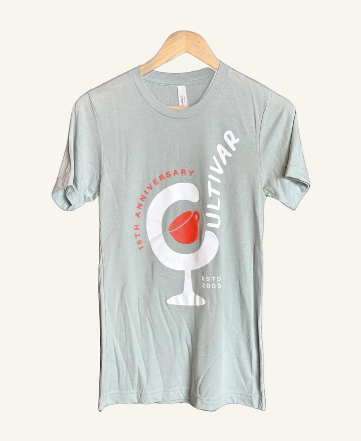 Cultivar Coffee 15 Year Anniversary throwback t-shirt