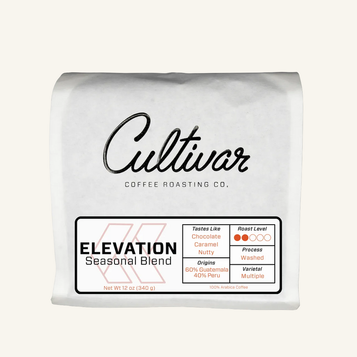 Retail bag of Cultivar Coffee Roasting Co.&