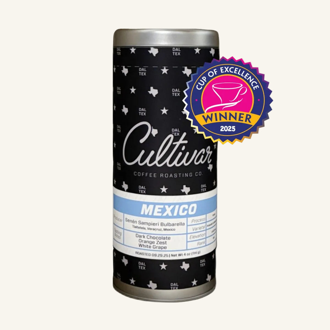 Bag of Cultivar's Mexico Rancho El Separo #10 Cup of Excellence Competition Winner roasted coffee beans