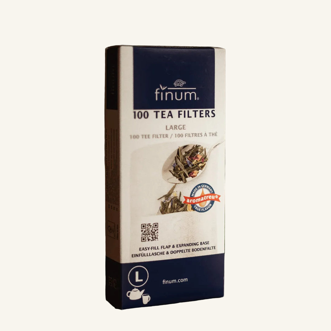 100 filter box of Finum Loose Leaf Tea Filters