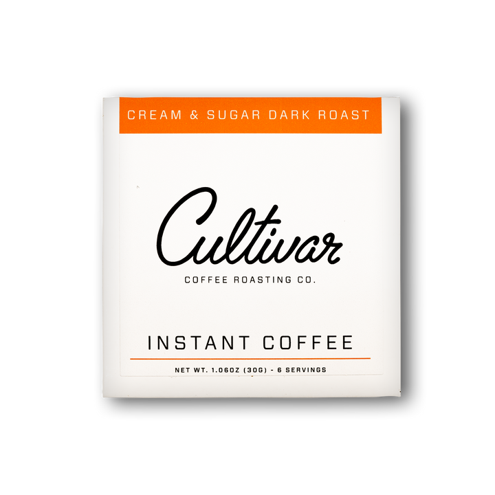 Cream &amp; Sugar Dark Roast Instant Coffee Six Serving Box from Cultivar Coffee Roasting Co.